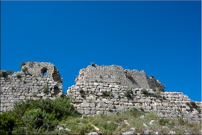 Stone wall - Ruins of Château d