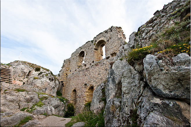 Inside the ruins of a French medieval fortress