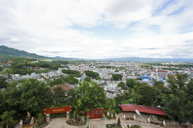 View over Mae Sai and Tachilek to the hills of Myanmar.