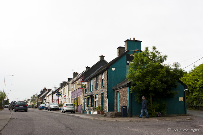 The row houses of Annascaul, Dingle Peninsula, Ireland.