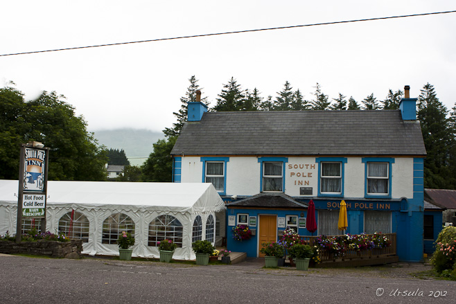 South Pole Inn, Annascaul, with a tented marquee out the front.