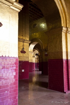 A view through the arches at Mahamuni Temple, Mandalay, Myanmar