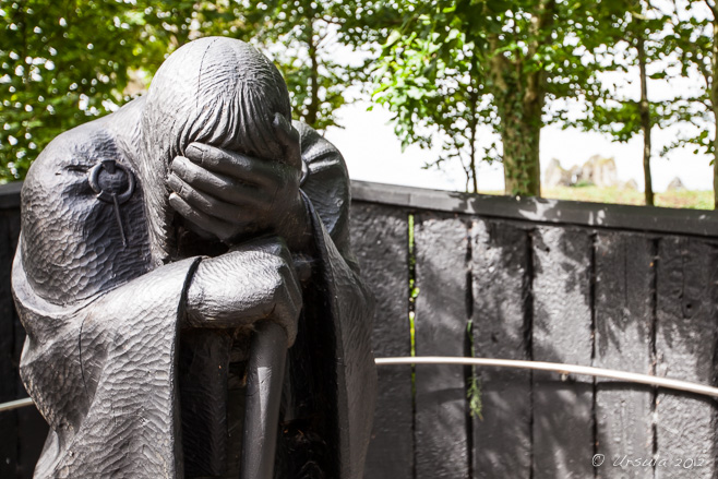 The Pilgrim: a sculpture by Jackie McKenna, Clonmacnoise, Ireland