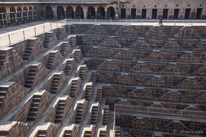 Corner of the Chand Baori Stepwell, Abhaneri Rajasthan.