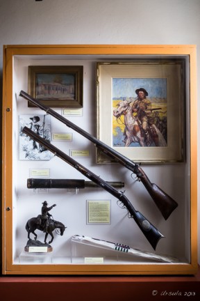 Display case in the Taos house of Kit Carlson.