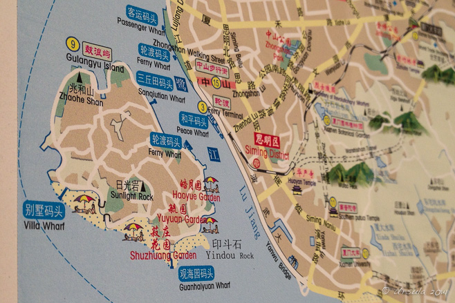 Gulangyu Island Map