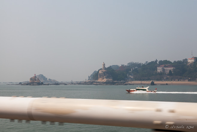 View from the overpass, Xiamen, to Gulangyu Island, China
