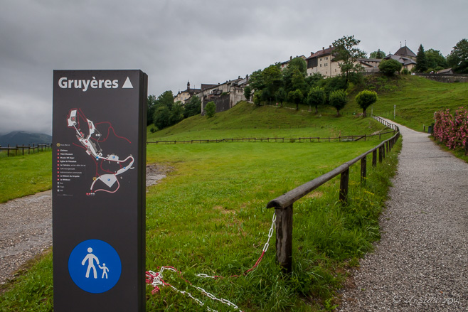 Pathway Up to the Gruyères Castle, Fribourg, CH