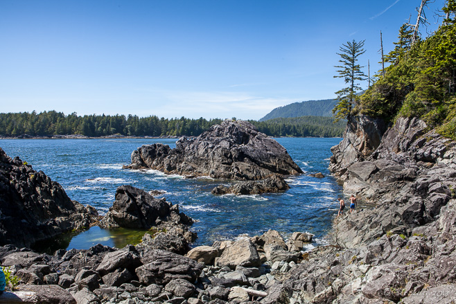 Rocky shore line at Hot Springs Cove in Maquinna Marine Provincial Park, Clayoquot Sound, BC.