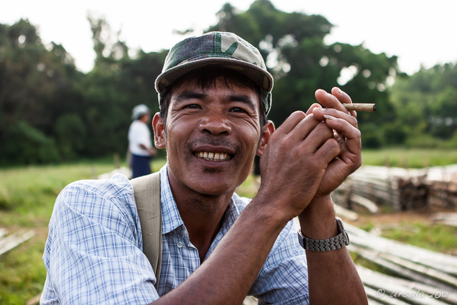 Portrait of a Burmese Man with a Cheroot, Thaung Tho, Myanmar