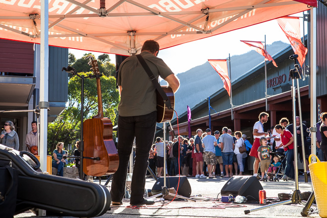 From the back, Brody Young, Village Square, Thredbo Village