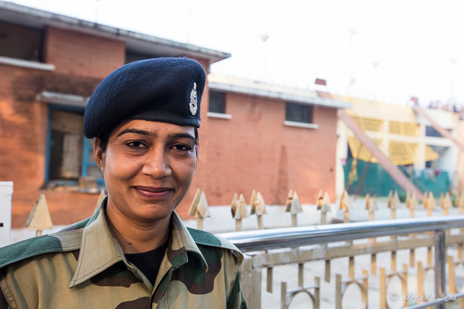 Female Border Guard, Attari-Wagah Border, Amritsar Punjab India