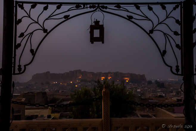 Jaisalmer Fort from a Predawn rooftop, Jaisalmer India