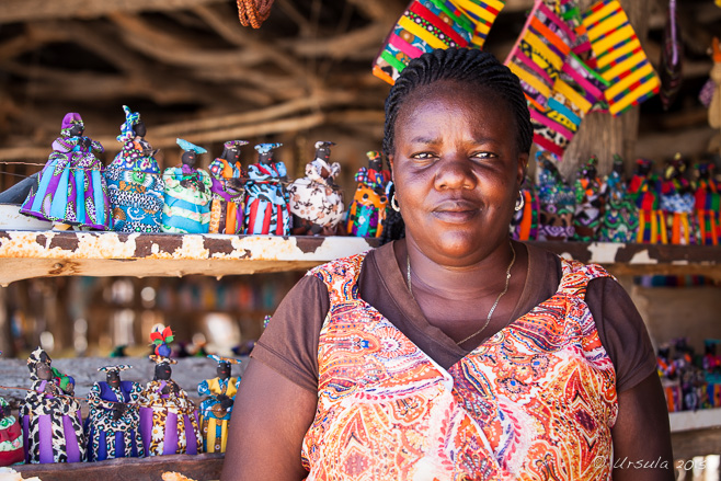 Portrait of a Herero Woman in modern dress, Damaraland, Namibia