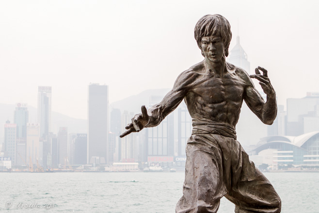 Statue of Bruce Lee on the Avenue of Stars in Tsim Sha Tsui, Hong Kong