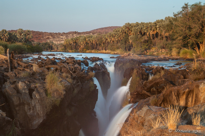 Slow exposure of the top of Epupa Falls, Kunene Namibia