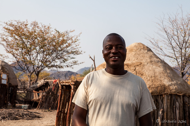 Portrait: Smiling Himba man, Kunene Namibia