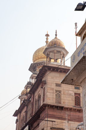 The domes of Gurudwara Sis Ganj Sahib, Chandni Chowk, Old Delhi 