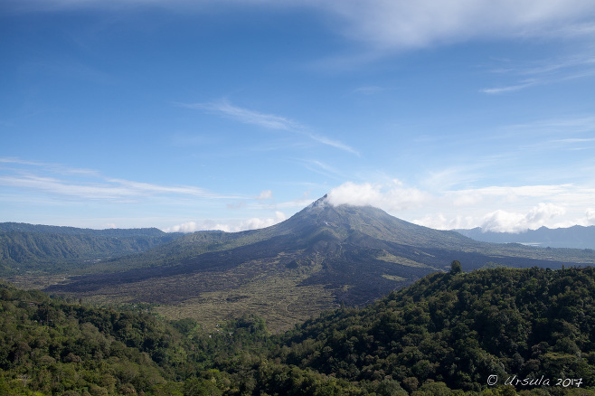 View over Mount Batur from Penelokan, Bali