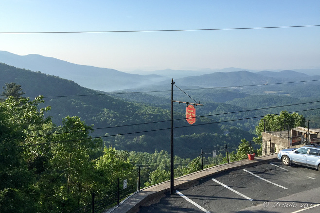 Morning View over mountains from Skyline Village Inn Spruce Pine, NC USA