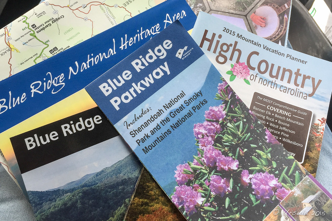 Blue Ridge Parkway pamphlets.