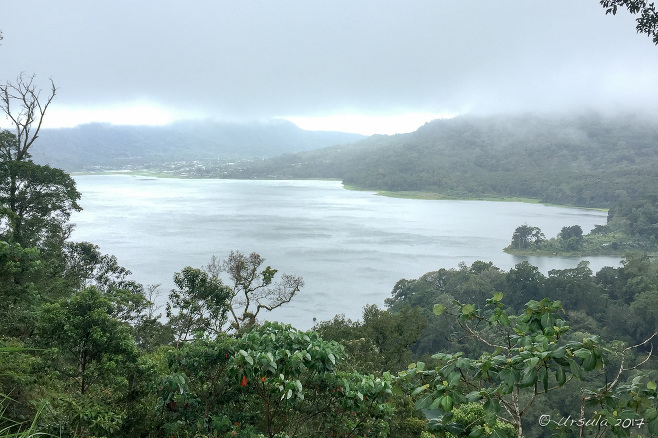 Overlooking Lake Buyan in the rain, Bali