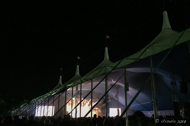 The Mojo Tent in the dark, Byron Bay Bluesfest 2017, Australia