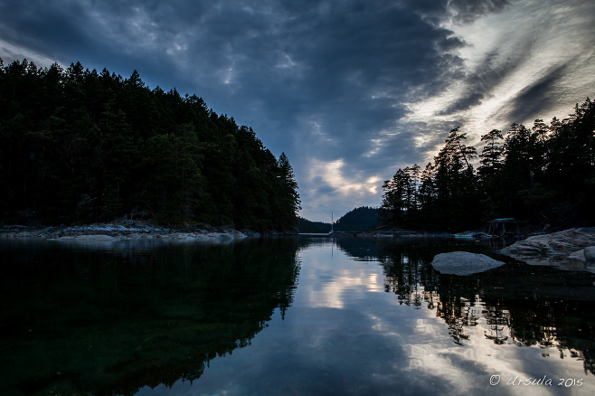 Evening on Ballet Bay, Nelson Island BC