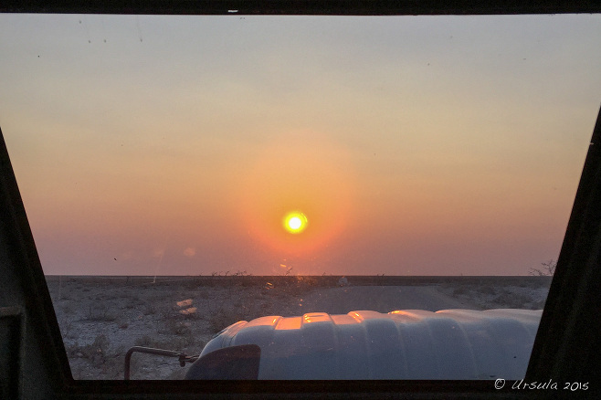 Sunrise, Etosha National Park, Namibia