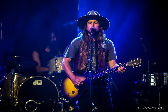 Lukas Nelson & POTR on stage at Byron Bay Bluesfest 2018, AU