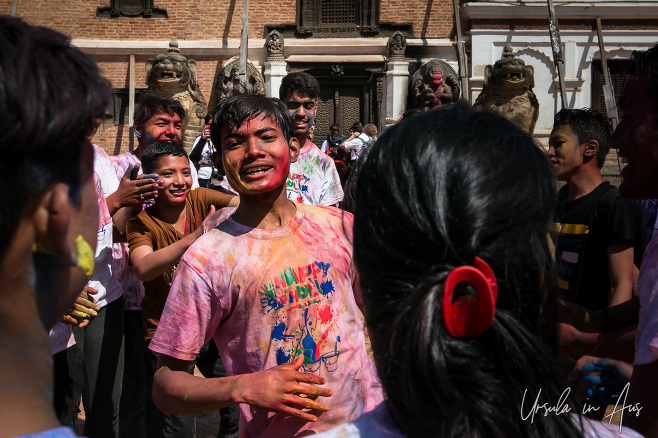 Face-Powder in the Crowd, Bhaktapur Nepal