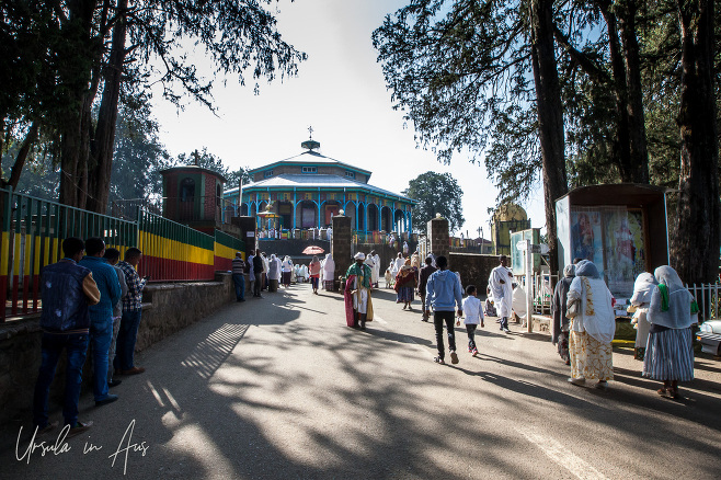 Entrance to Entoto Maryam Church, Ethiopia