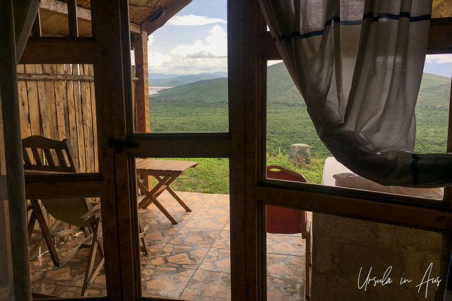 View over a balcony, Paradise Lodge, Arba Minch Ethiopia