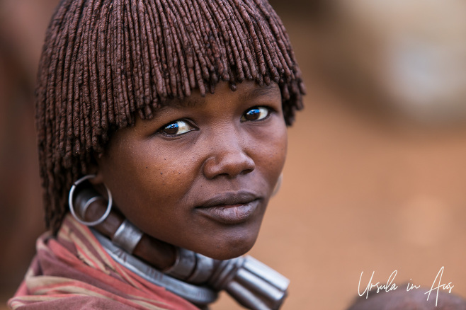 Portrait: young Hamar first wife, Ethiopia 