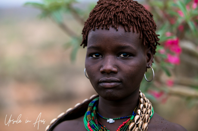 Portrait of a Young Hamar Woman, Omo Valley, Ethiopia