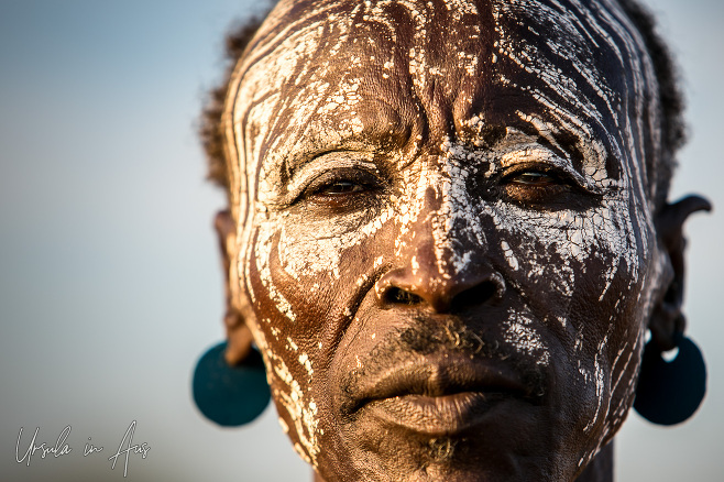 Portrait: Kara man in face paint, Omo Valley Ethiopia