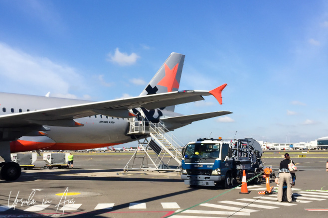 Jetstar A320 on the Tarmac, Sydney Domestic Airport Australia