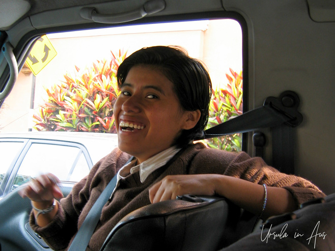 woman in a vehicle, Lima Peru