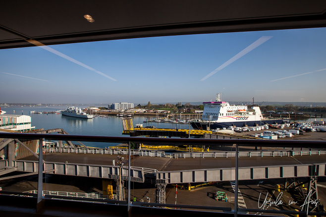 Cruiseship in Portsmouth Harbour, UK