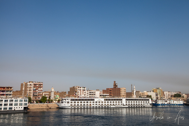 Tourist Boats on the Nile, Edfu Egypt