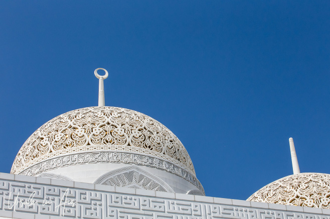 Carved marble dome, Mohammed Al Ameen Mosque, Muscat Oman