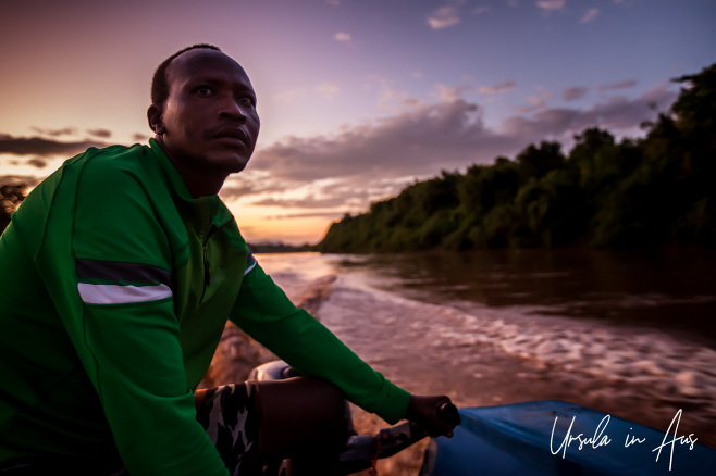 Portrait: Ethiopian boat driver on the Omo River.