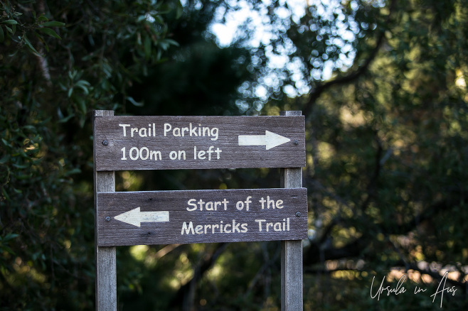Walking track signposts, Merricks Victoria, Australia
