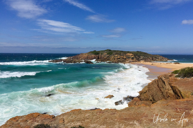 View south over Bournda Island, NSW Australia