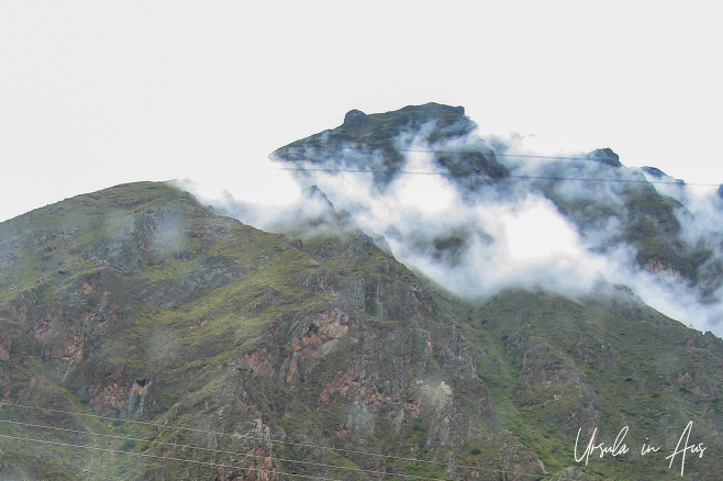 Clouds in the mountaintops, Andes Peru