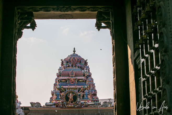 Kapaleeshwara Temple from a Mylapore street, Chennai, Tamil Nadu, India