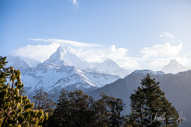 View of the Annapurnas from Poon Hill, Nepal