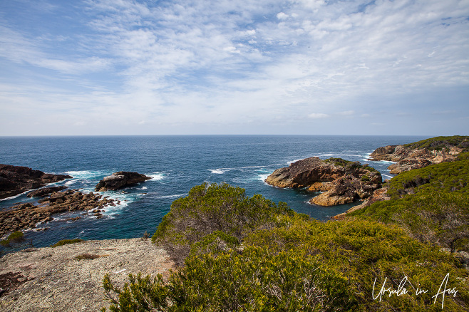 Views over rocky outcrops from from the Kangarutha Walking Track, NSW Australia