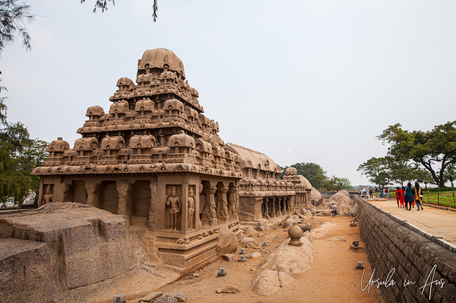 Pancha Rathas from the back side, Mahabalipuram, India