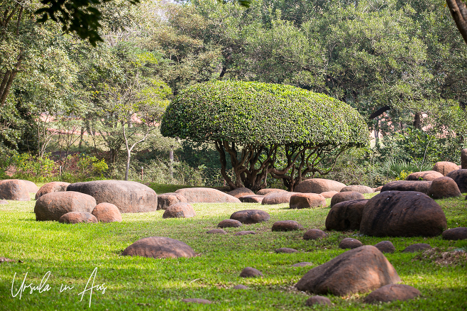 Sculpted gardens, Auroville, India